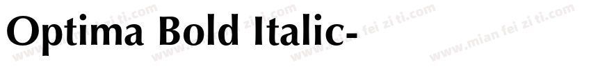 Optima Bold Italic字体转换